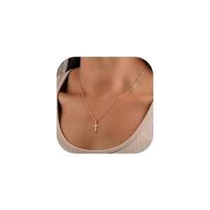 14K Gold Plated Cross Necklaces for Women Jewelry Gifts Trendy